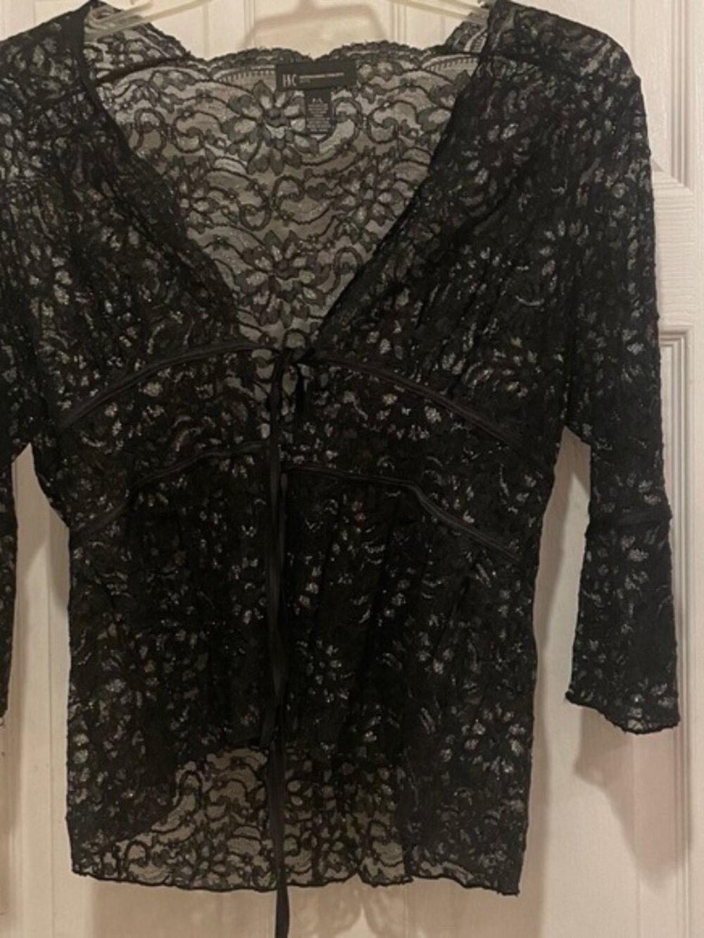 PERFECT INC BLACK FLORAL LACE BLAZER size PL